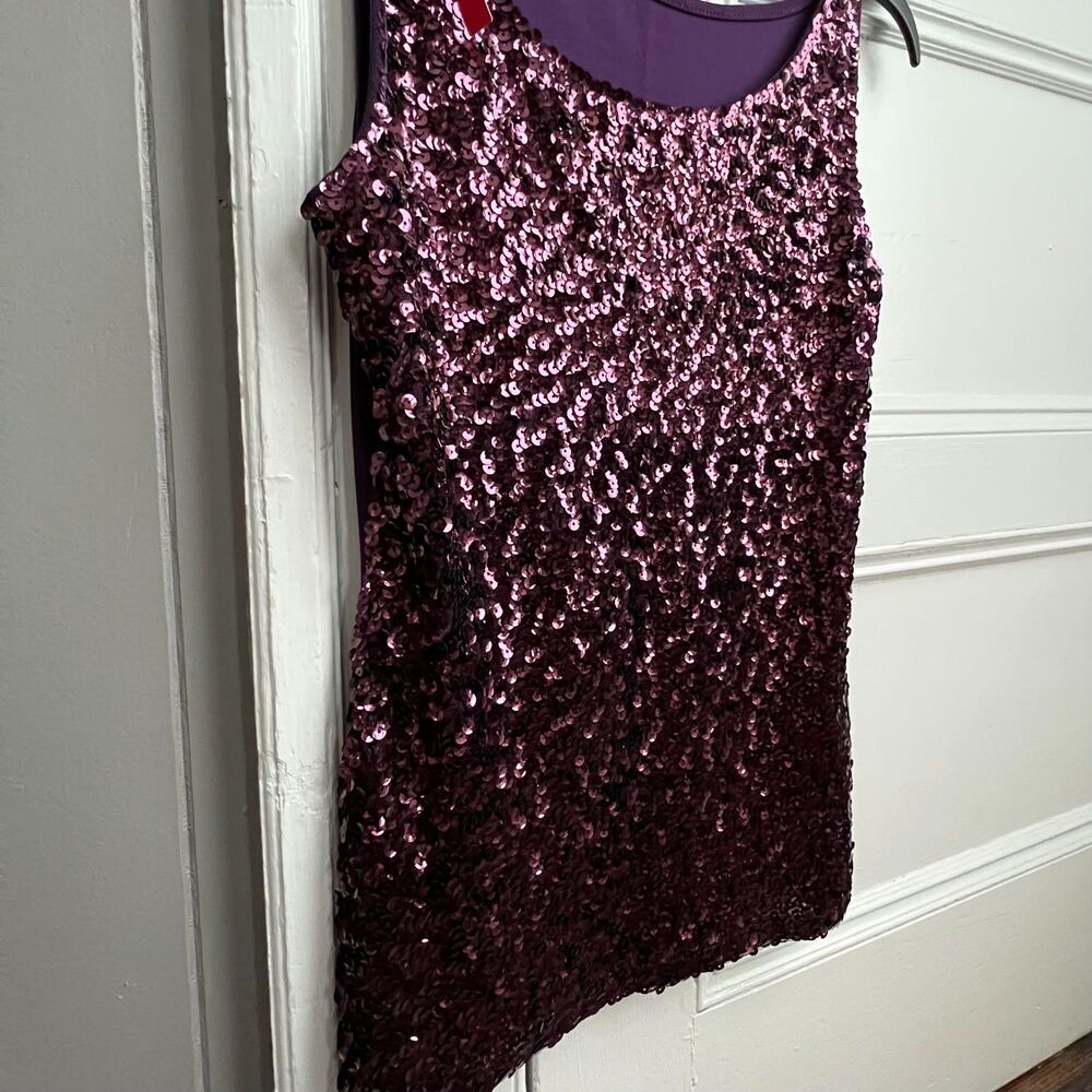 Kayamiya Sequins Purple Scoop Neck Tank M NWT - Picture 2 of 5